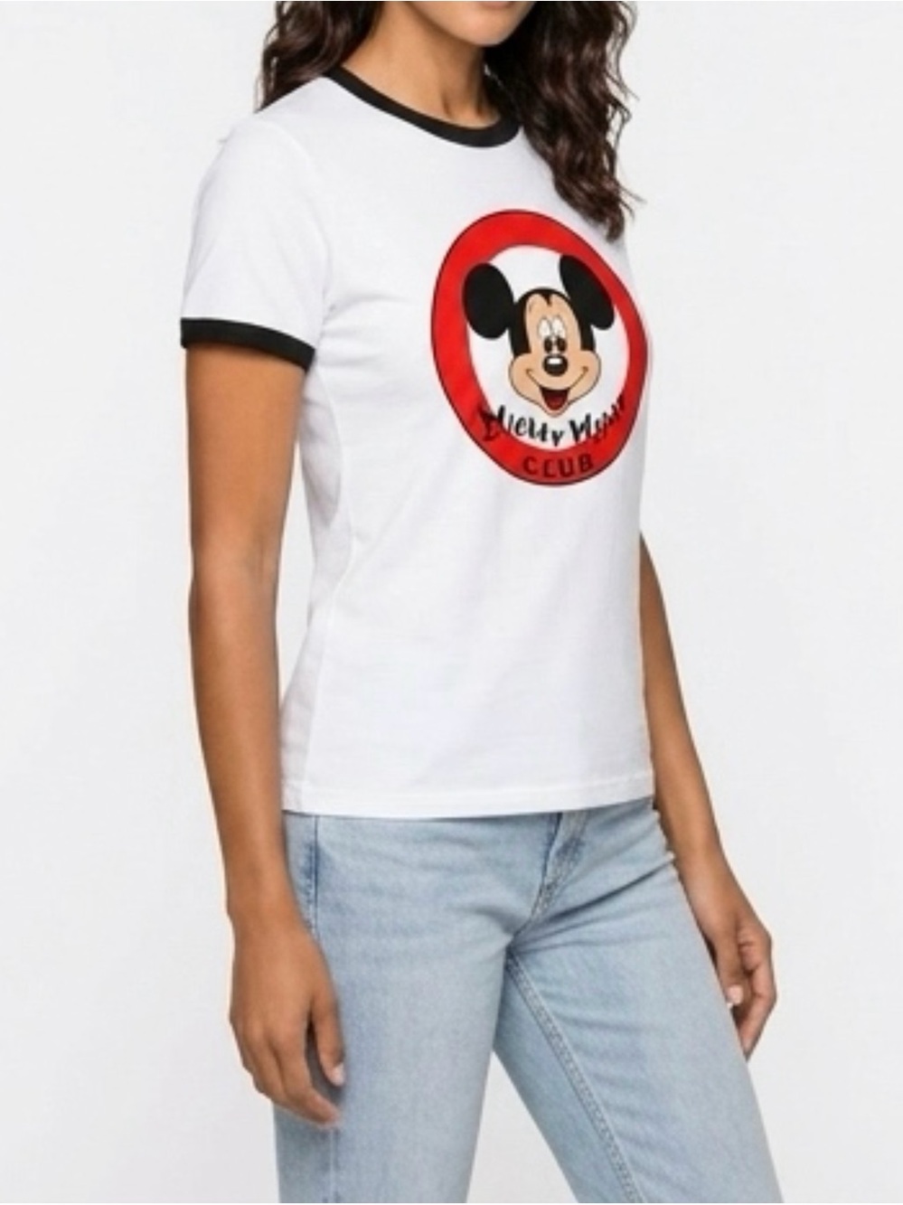 Disney Mickey Mouse Club White Ringer Tee